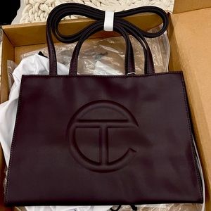 Telfar Medium Eggplant bag NEW WITH TAGS
